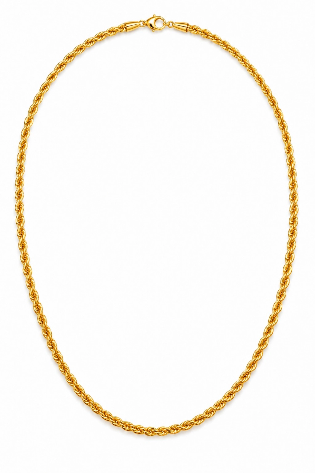 14 Ayar Altın Halat Burgu Model Zincir – 65 cm