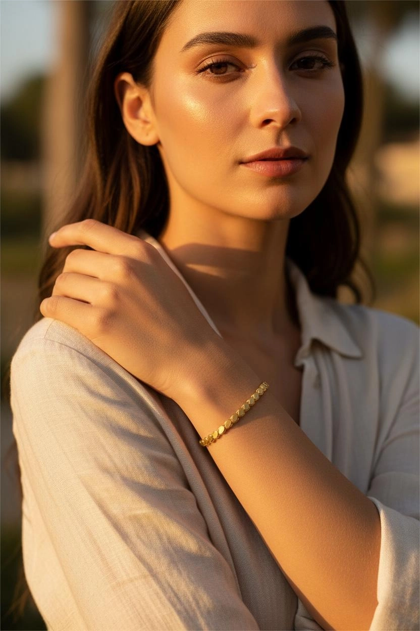  Altın Hediyelik Pullu Model Bilezik