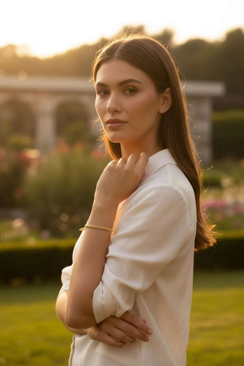 Altın Çift Sıra Hediyelik Halat Model Bilezik