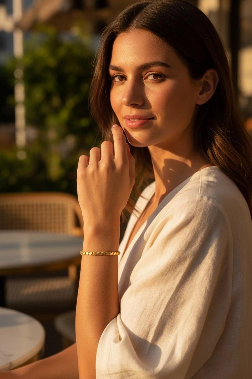 Altın Hediyelik Pullu Model Bilezik