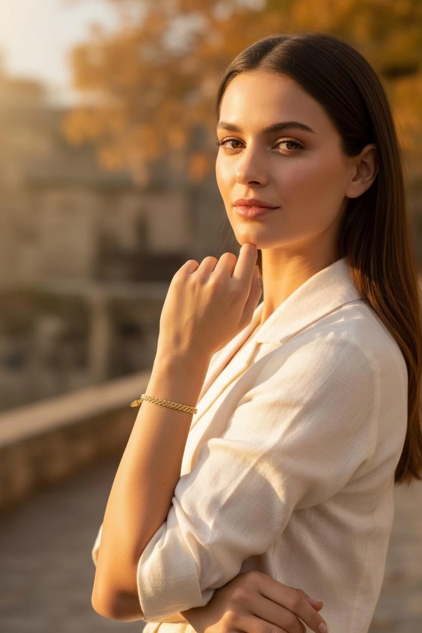 Altın Çift Sıra Hediyelik Halat Model Bilezik