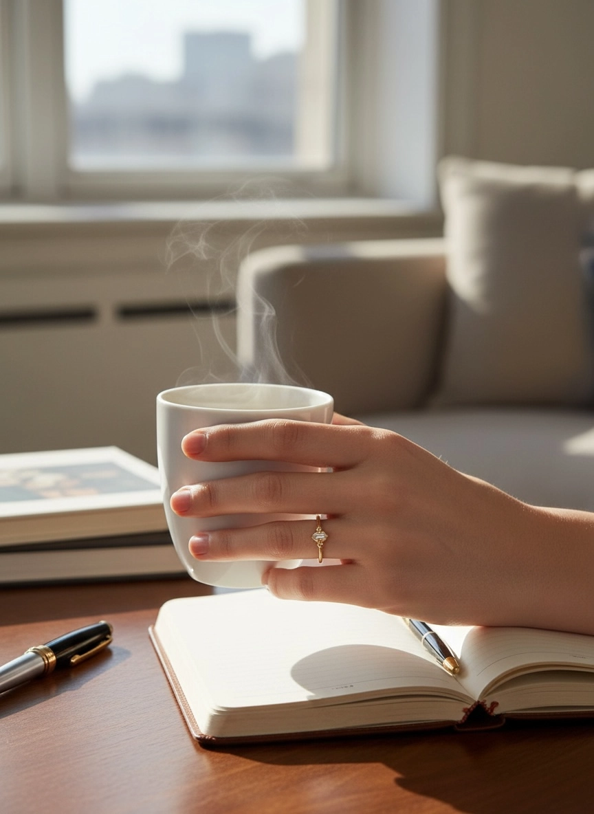 14 Ayar Altın Minimal Baget Taşlı Yüzük – Zarafetin Işıltılı Hali