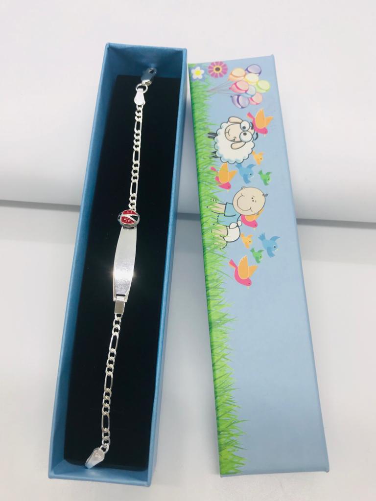 Gümüş İsimlikli Bebek Çocuk Künyesi