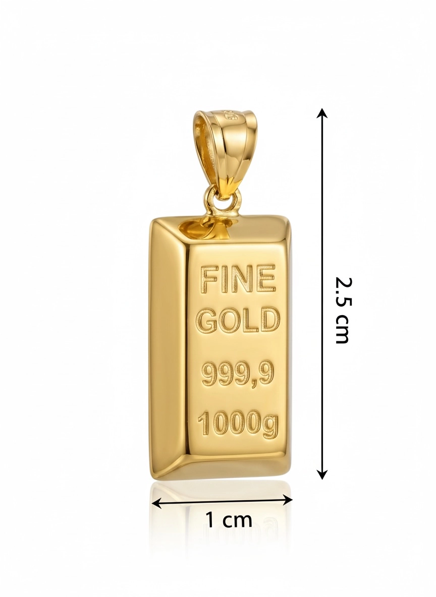 Altın Külçe Gram Altın Model Kolye Ucu – 1 Gram