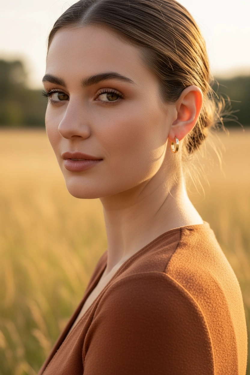 14 Ayar Altın Halka Küpe-İStanbul Aynı Gün Teslimat