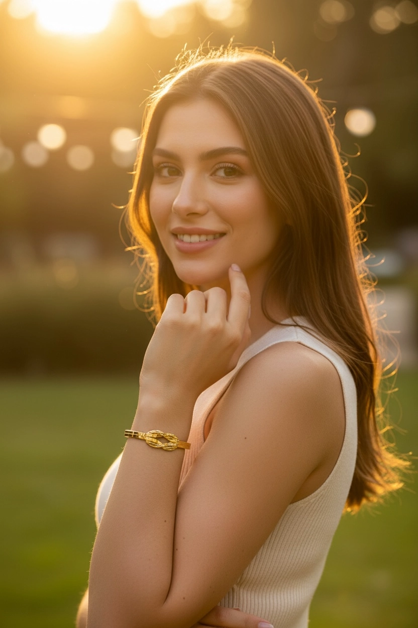 Altın Aşk Düğümü Model Kelepçe