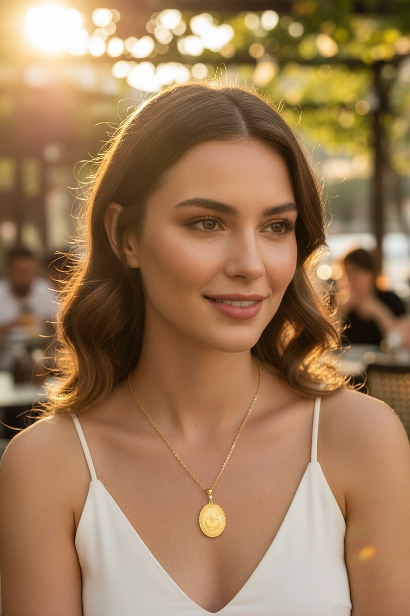 Altın Tuğra Model Kolye Uçlu Halat Zincir – 50 cm | 9,50 gr