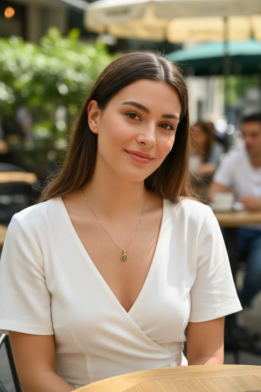 14 Ayar Altın Kalp Model Nazar Boncuklu Zincir Kolye