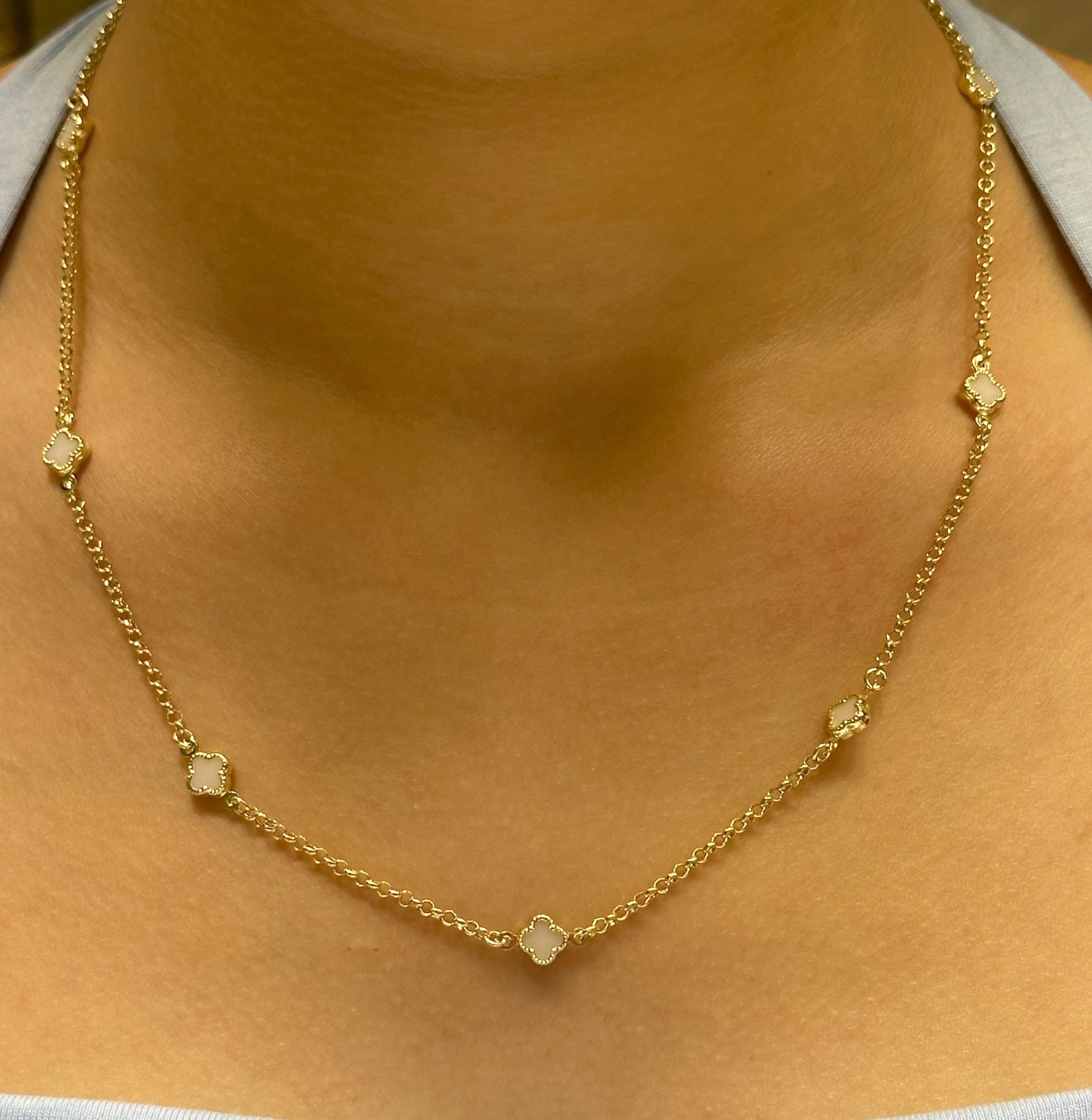 14 Ayar Altın Yonca Model Zincir – 4,20 Gram | 50 cm | İstanbul Aynı Gün Teslimat