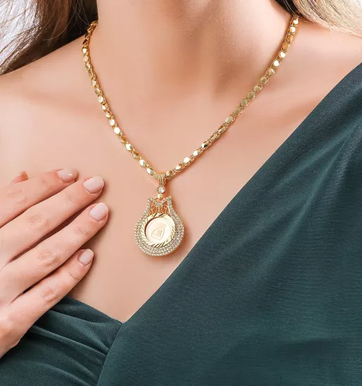 22 Ayar Gram Altınlı Pullu Zincir