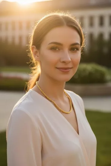 Kadın Sarı Altın Halat Zincir Kolye