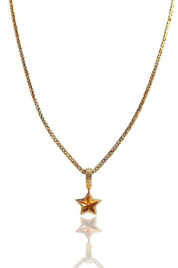  Altın Yıldız Kolye Uçlu Zincir