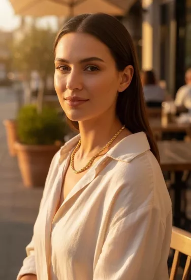  Kadın Altın Halat Zincir Kolye