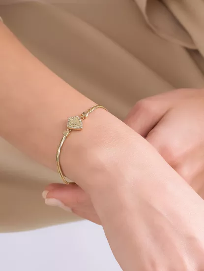  Altın Kutup Yıldızı Model Balık Sırtı Bileklik