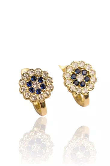 Altın Papatya Bebek-Çocuk Küpesi