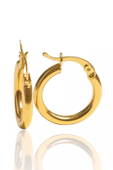 14 Ayar Altın Bombeli Halka Küpe – 2,00 Gram