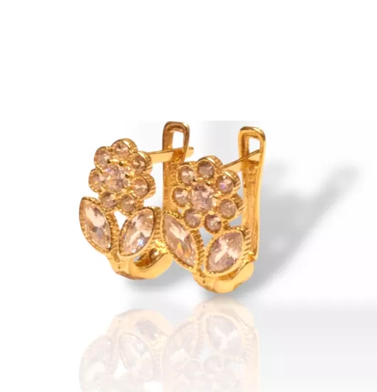 14 Ayar Altın (585k) Papatya Model Bebek Küpesi