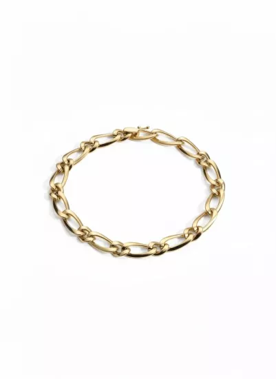 14 Ayar Altın Figaro Model Bileklik – 2,70 Gram, 8 mm Şıklık