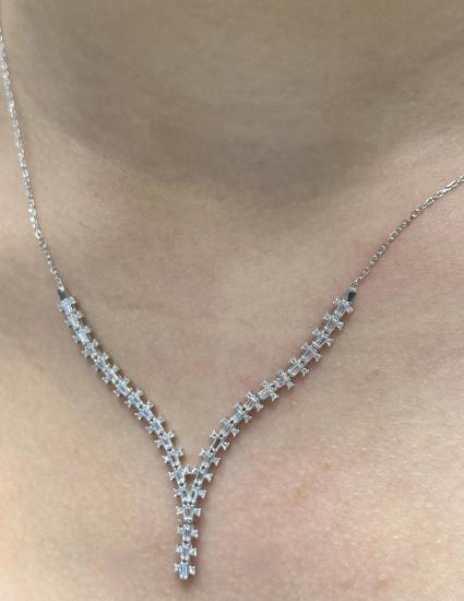 14 Ayar Altın Baget Taşlı Su Yolu Düğün-Nişan Seti