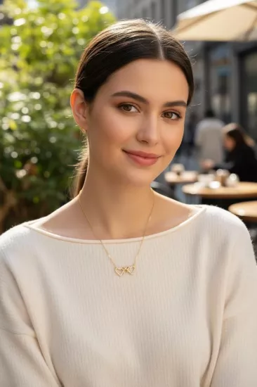 Altın Kalp Model Hayalet Kolye