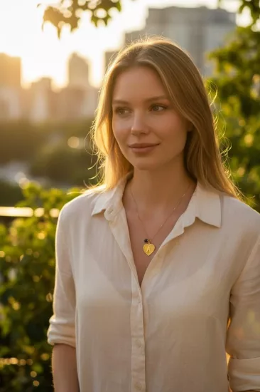 14 Ayar Altın A Harfli Aynalı Zincir