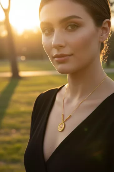 Altın Dorika Çeyrek Toplu Reşat Baskı Zincir