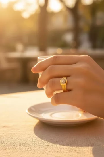 8 Ayar Altın Trabzon Hasır Model Yüzük – 1,50 Gram | 22 Ayar Altın Görünümlü