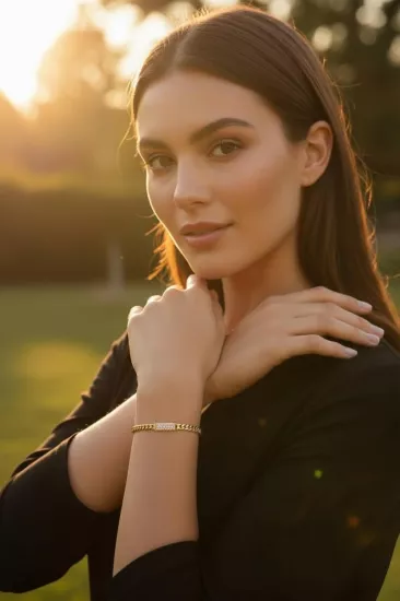  Altın Gurmet Model Taşlı Bilezik