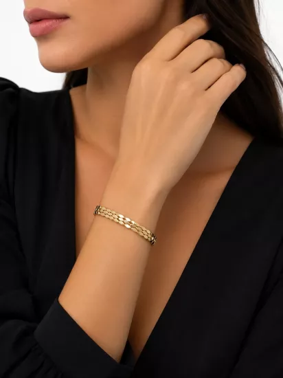  14 Ayar Altın Badem Model Bileklik