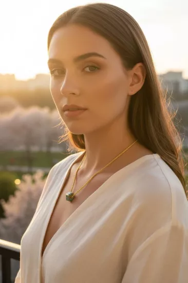 14 Ayar Altın Kafes Model Boncuklu Halat Zincir