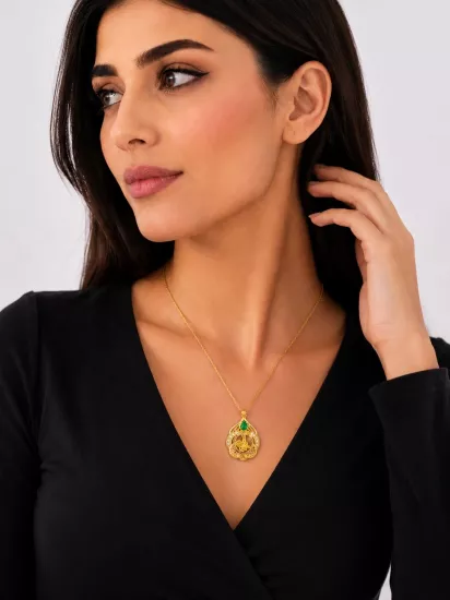 Altın Tuğra Model Kolye Uçlu Zincir