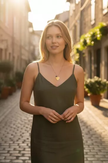 14 Ayar Altın D Harfli Aynalı Zincir