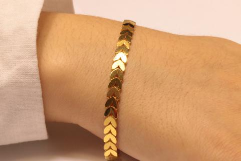 14 Ayar Altın Başak Model Bileklik