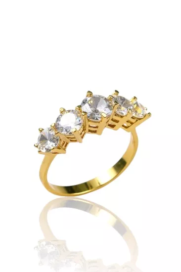 8 Ayar Altın Beştaş Yüzük(8BTY00-18)