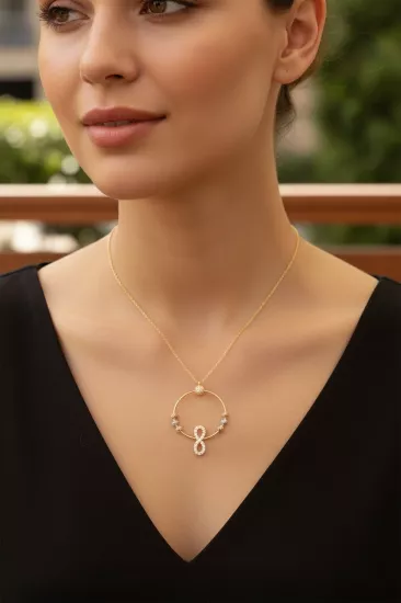 Altın Sonsuzluk Model Hayalet Kolye