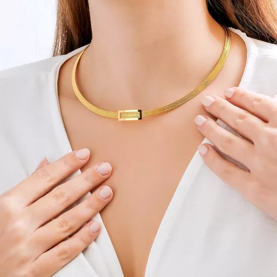 14 Ayar Altın Trabzon Hasır Gerdanlık