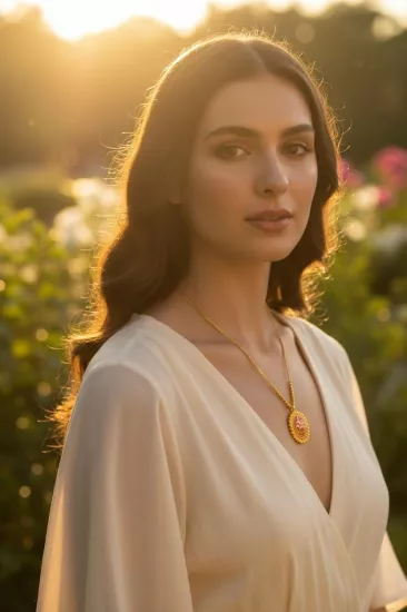  Altın Dorika Toplu Yarım Reşat Baskı Zincir