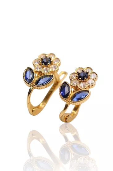 Altın Papatya Bebek-Çocuk Küpesi