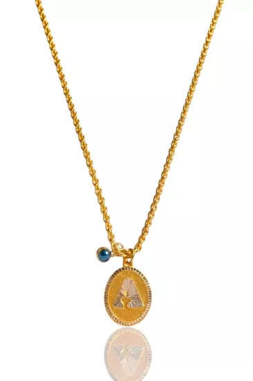 Altın Nostaljik A Harfli Halat Zincir