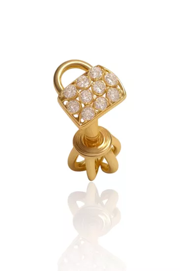 14 Ayar Altın Çanta Model Tragus Küpe(25114-T006)
