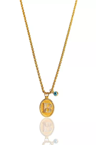 Altın Nostaljik B Harfli Halat Zincir