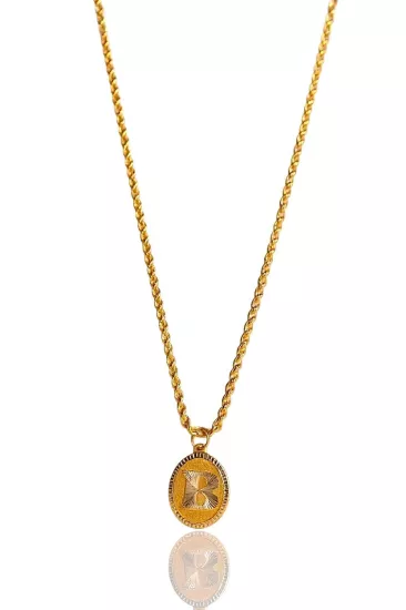 14 Ayar Altın B Harfli Halat Zincir(26143-B)