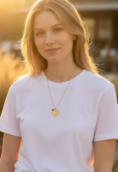 14 Ayar Altın C Harfli Aynalı Zincir