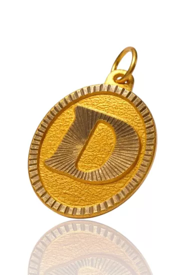 Altın Nostaljik D Harfi