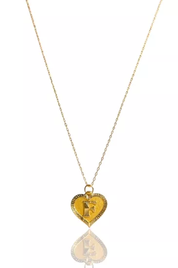 Altın F Harfli Aynalı Zincir