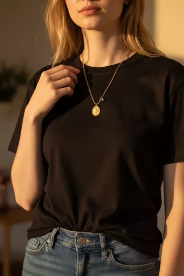 Altın Nostaljik F Harfli Halat Zincir