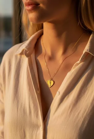 Altın İ Harfli Aynalı Zincir