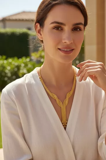 Altın Sarmaşık Model Kazze Gerdanlık – Zarafetin Doğal Işıltısı