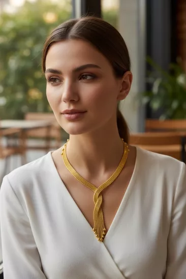 Altın Sarmaşık Model Kazaziye Gerdanlık