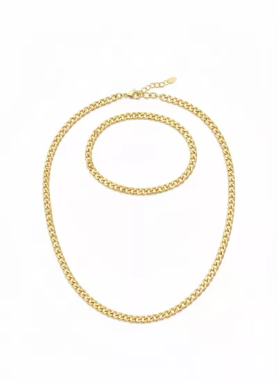 14 Ayar Altın Gurmet Kolye ve Bileklik Takımı – Şıklığın Zamansız Hali